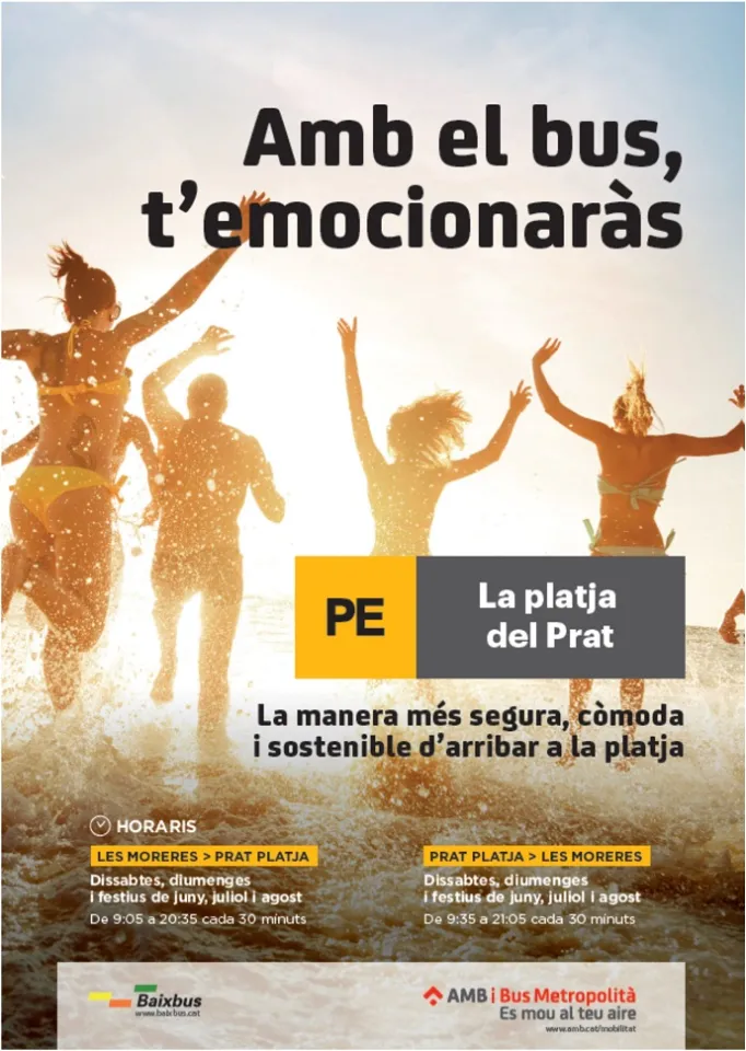 A partir de dissabte 4 de juny i fins a diumenge 28 d'agost de 2022, entra en funcionament la línia Platja Exprés (PE) que comunicarà el centre del Prat de Llobregat amb la platja, els dissabtes, diumenges i festius dels mesos de juny, juliol i agost, amb una freqüència de 30 minuts. Aquest servei, intercalat amb la línia PR3, oferirà una freqüència de bus a la platja del Prat de 15 minuts. 