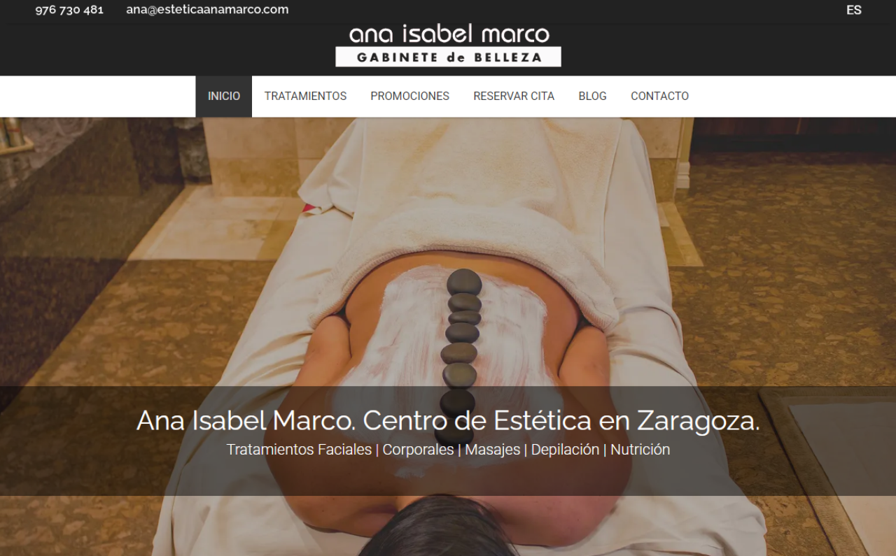 Diseño Web Centro Estético Ana Marco