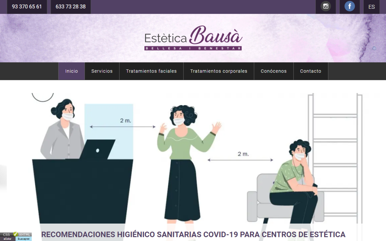 Diseño Web Centro Estético | Estètica Bausà