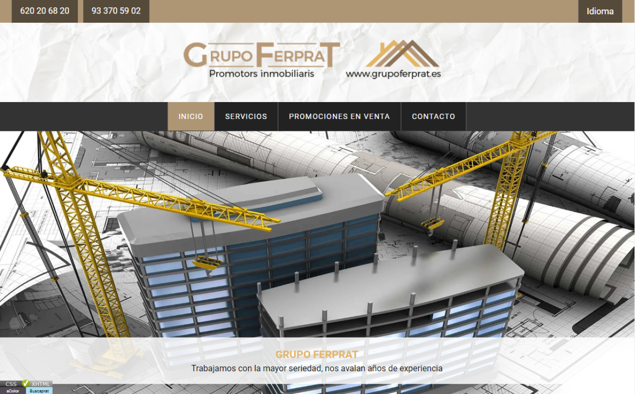 Diseño Web Inmobiliarias | Grupo FERPRAT