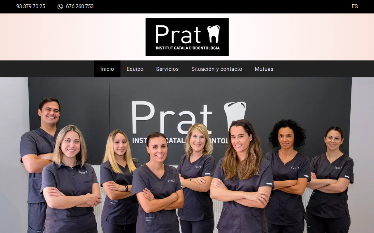Diseño Web Institut Català d'Odontologia Prat
