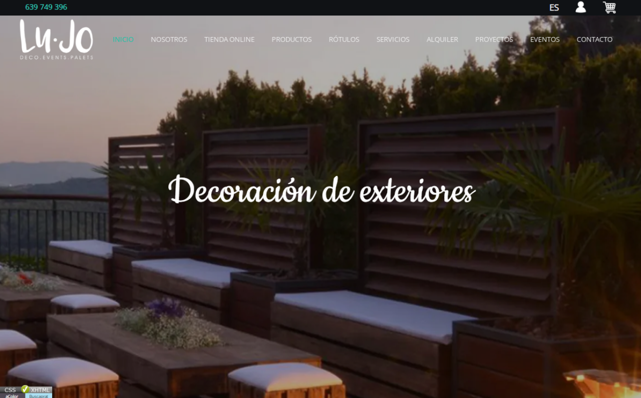 Diseño Web Palets de Lujo