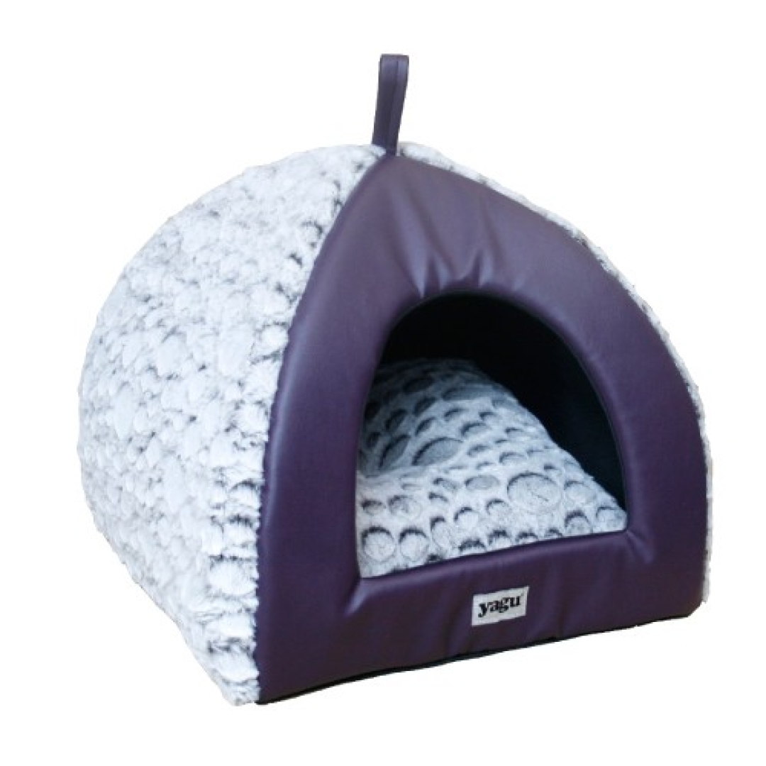 IGLOO ESPUMA PURPURA Igloo perfecto para el descanso de perros pequeños y gatos. Tiene un tamaño de 40 x 40 x 40 cm.