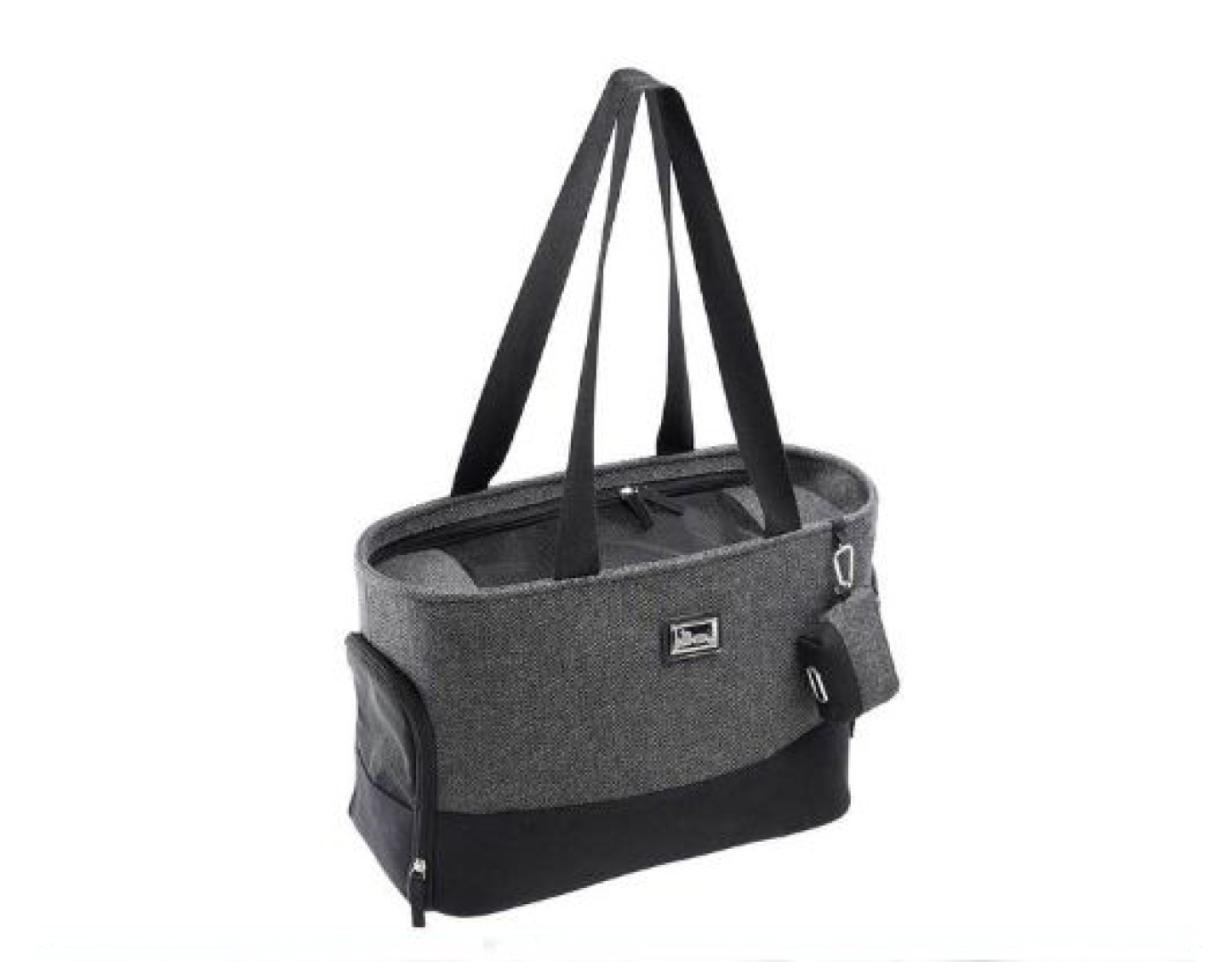 Bolso Negro y Gris ​Un bolso elegante y práctico para su pequeña mascota. 40 x 19 x 30 cm