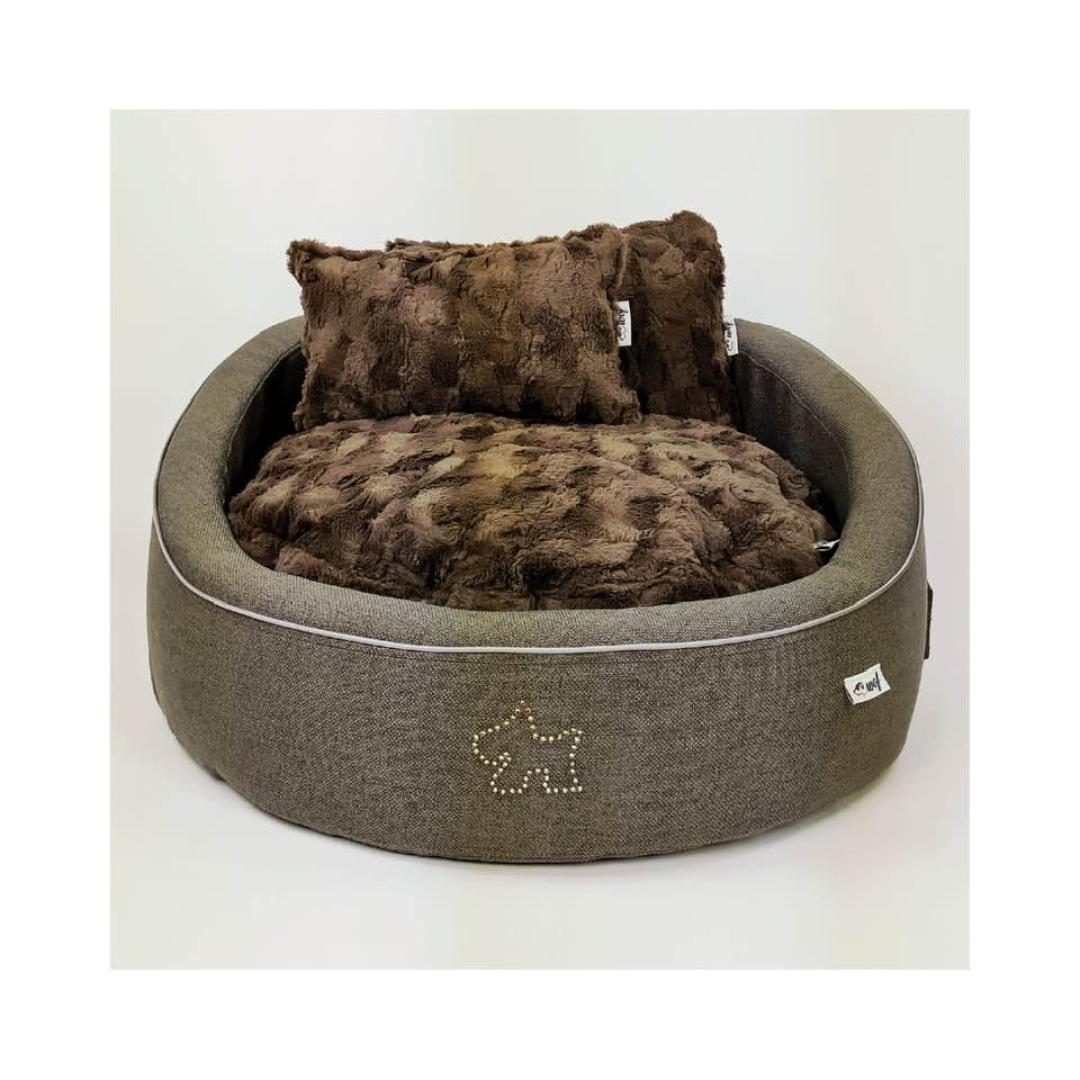 ROUNI MINK Una cama de edición limitada, para ofrecer confort y comodidad a tu perro. Totalmente desenfundable. Talla M 70 cm.